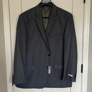 Men's IZOD Houndstooth Blue Gray Blazer Jacket